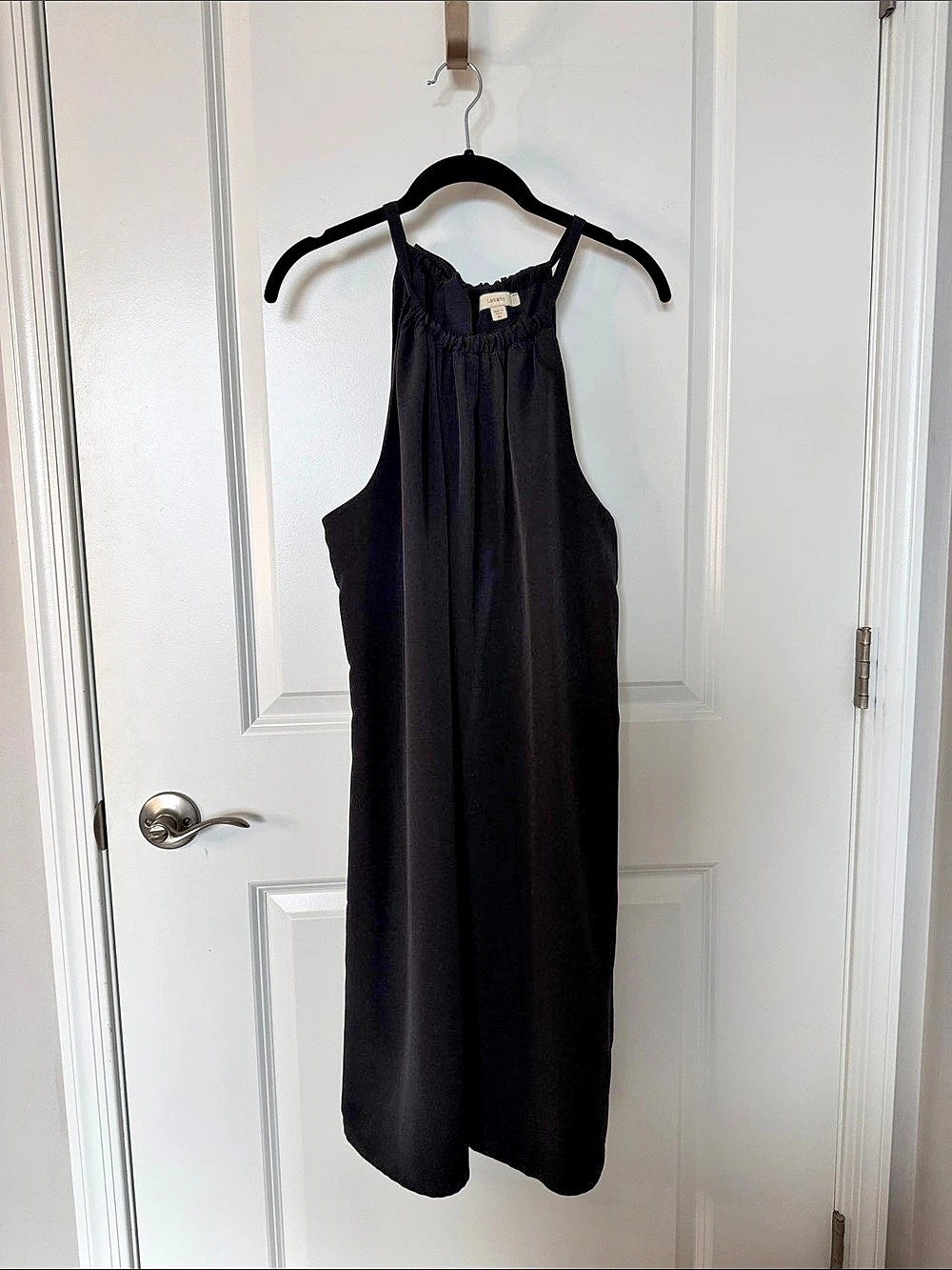 Lark & Ro Polyester Maxi Dress in Black Size XL Like New